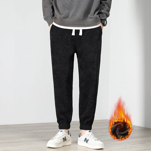 Men's Plus Size Running Drawstring Basic Fleece Joggers