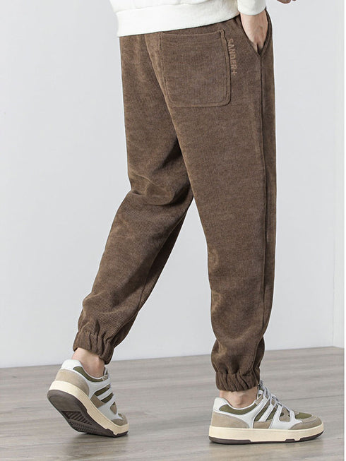 Men's Plus Size Running Drawstring Basic Fleece Joggers