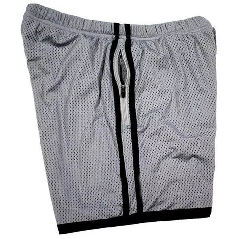 Men's Running Gym Mesh Athletic Shorts with Zip Pockets