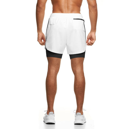 Men's Running Gym Workout Breathable Shorts with Lined