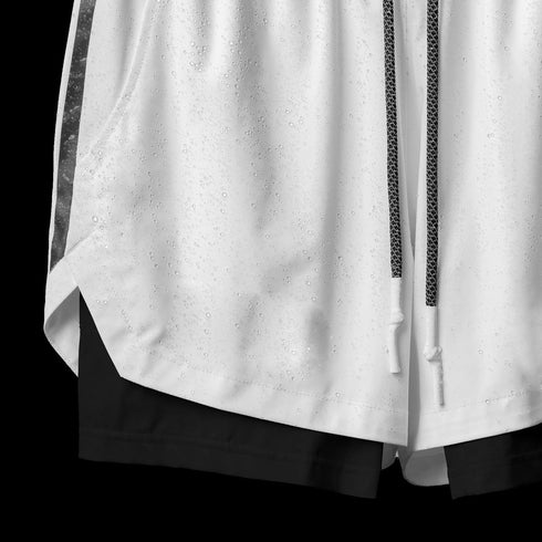 Men's Running Gym Workout Breathable Shorts with Lined