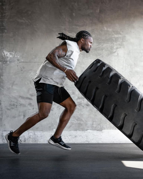 Men's Running Gym Workout Breathable Shorts with Lined