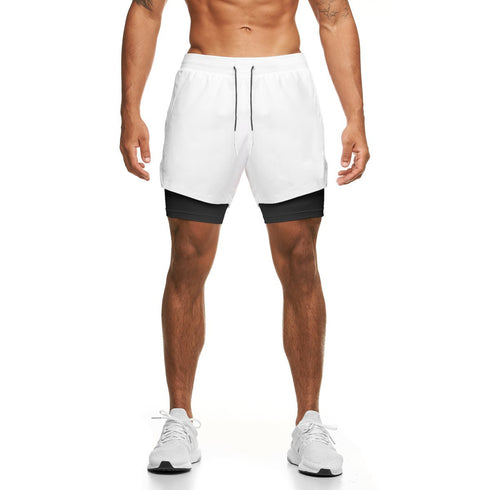 Men's Running Gym Workout Breathable Shorts with Lined