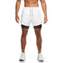 Men's Running Gym Workout Breathable Shorts with Lined