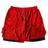 Men's Running Quick Dry 2 in 1 Athletic Shorts with Phone Pockets