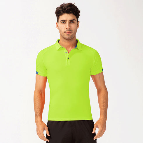Men's Running Training Polo Shirts Quick Dry Golf T-shirt