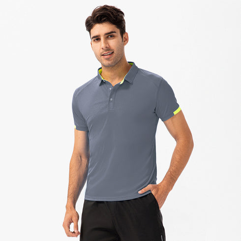 Men's Running Training Polo Shirts Quick Dry Golf T-shirt