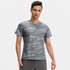Men's Running Workout Loose Camo T-shirt Shapewear