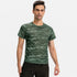 Men's Running Workout Loose Camo T-shirt Shapewear