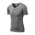 Men's Running Workout V-neck Short Sleeve Skinny T-shirt