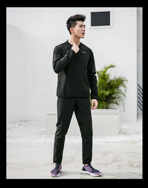 Men's Sauna Suits Sweat Gym Workout Pants Shirt Suits