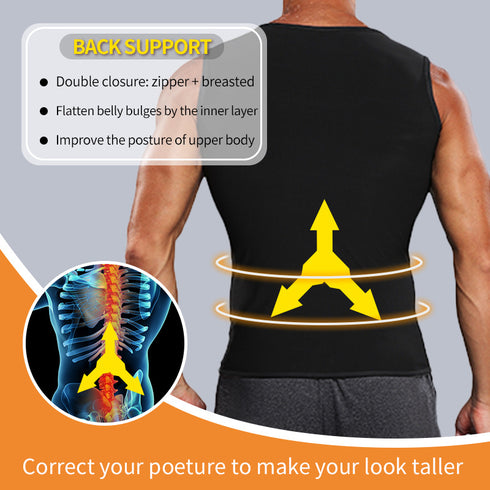 Men's Sauna Tummy Control Thermo Tank Tops Body Shaper