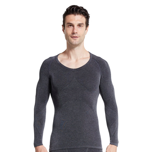 Men's Shapewear Long Sleeve Shirts Thermal Underwear