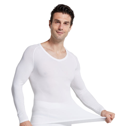 Men's Shapewear Long Sleeve Shirts Thermal Underwear