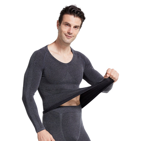 Men's Shapewear Long Sleeve Shirts Thermal Underwear