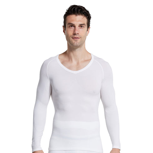 Men's Shapewear Long Sleeve Shirts Thermal Underwear