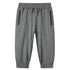 Men's Shorts Capri Pants with Zipper Pocket Drawstring