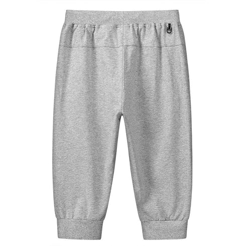 Men's Shorts Capri Pants with Zipper Pocket Drawstring