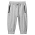 Men's Shorts Capri Pants with Zipper Pocket Drawstring