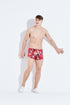 Men's Silk Print Satin Boxer Shorts Lounge Underwear