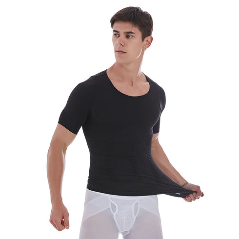 Men's Skinny Abdomen Control Tank Compression Body Shaper