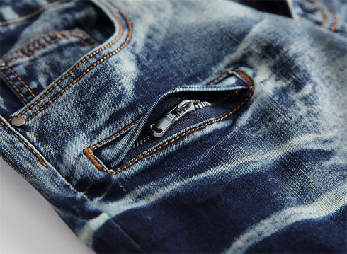 Men's Skinny Classic Denim Distressed Ripped Jean Shorts