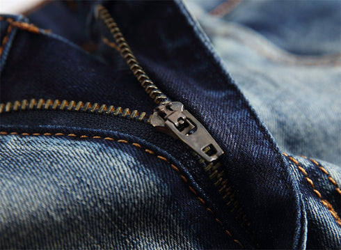 Men's Skinny Classic Denim Distressed Ripped Jean Shorts