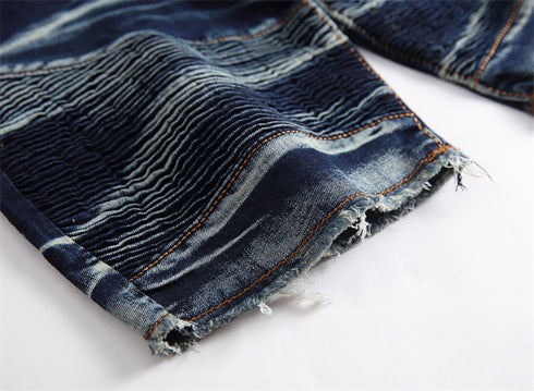 Men's Skinny Classic Denim Distressed Ripped Jean Shorts