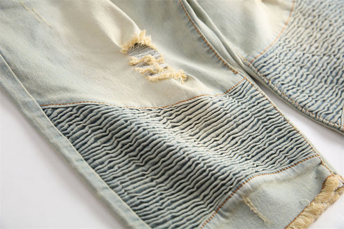 Men's Skinny Classic Denim Distressed Ripped Jean Shorts