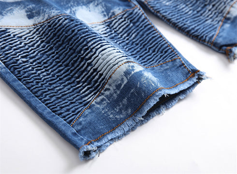 Men's Skinny Classic Denim Distressed Ripped Jean Shorts