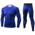 Men's Skinny Quick Dry Stretchy Undershirt Fitness Pants Suit