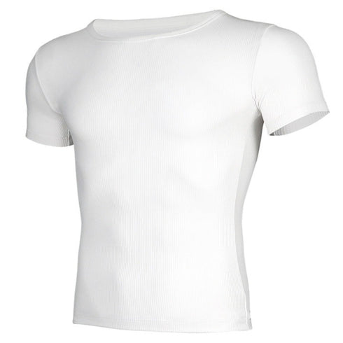 Men's Skinny Short Sleeve Sport T-shirt Shapewear
