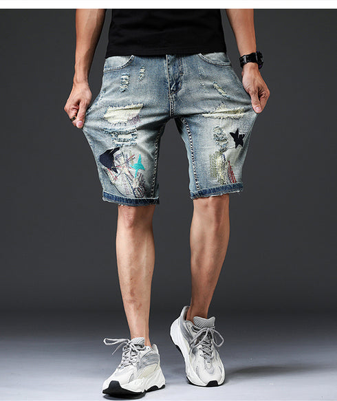 Men's Slim Fit Casual Summer Jean Denim Shorts