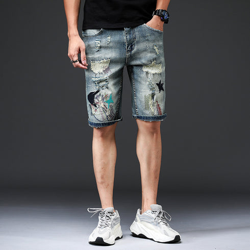 Men's Slim Fit Casual Summer Jean Denim Shorts