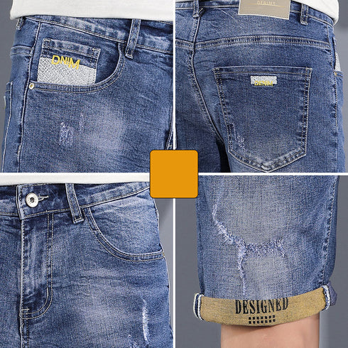 Men's Slim Fit Casual Summer Jean Denim Shorts