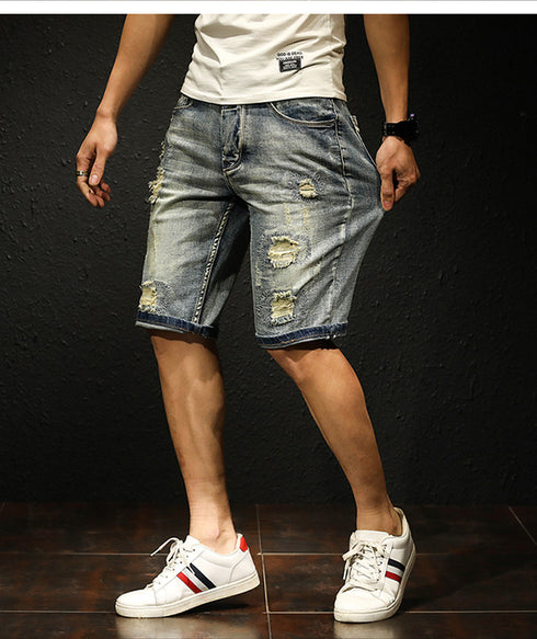 Men's Slim Fit Casual Summer Jean Denim Shorts