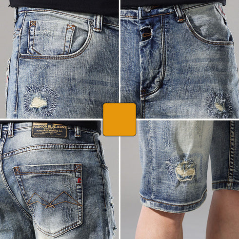 Men's Slim Fit Casual Summer Jean Denim Shorts