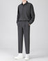 Men's Slim Fit Pleat Front Fleece-Lined Dress Pants