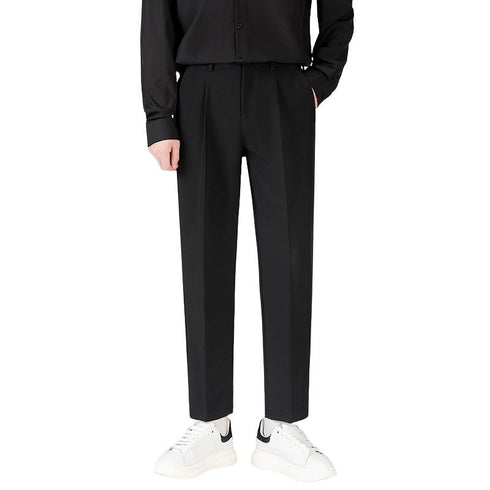 Men's Slim Fit Pleat Front Fleece-Lined Dress Pants