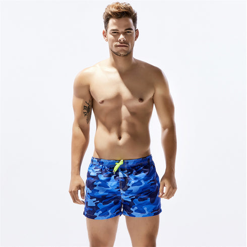 Men's Slim Fit Quick Dry Camo Beach Shorts