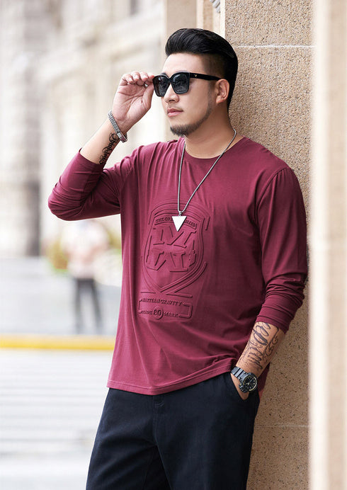 Men's Solid Big and Tall Crewneck Plus Size Sweatshirt