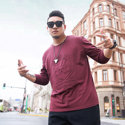 Men's Solid Big and Tall Crewneck Plus Size Sweatshirt