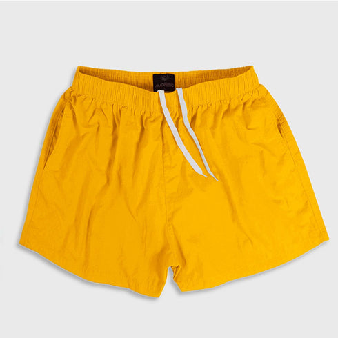 Men's Solid Casual Beach Shorts with Mesh Lined