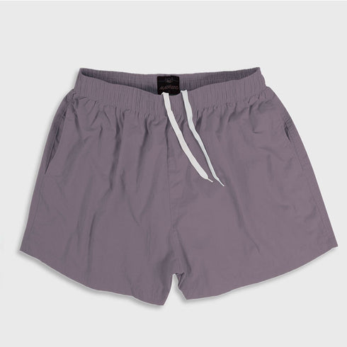 Men's Solid Casual Beach Shorts with Mesh Lined