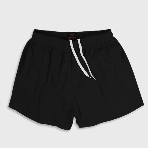 Men's Solid Casual Beach Shorts with Mesh Lined