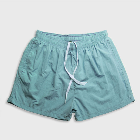 Men's Solid Casual Beach Shorts with Mesh Lined
