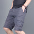 Men's Solid Colors Multi-Pocket Cargo Shorts
