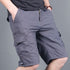 Men's Solid Colors Multi-Pocket Cargo Shorts