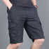 Men's Solid Colors Multi-Pocket Cargo Shorts