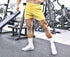 Men's Solid Gym Athletic Fitted Training Bodybuilding Shorts